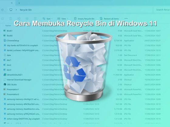 Cara Menampilkan Membuka Recycle Bin Di Windows