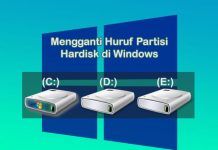 cara mengganti huruf partisi hardisk di Laptop Windows 10 / 8 / 7