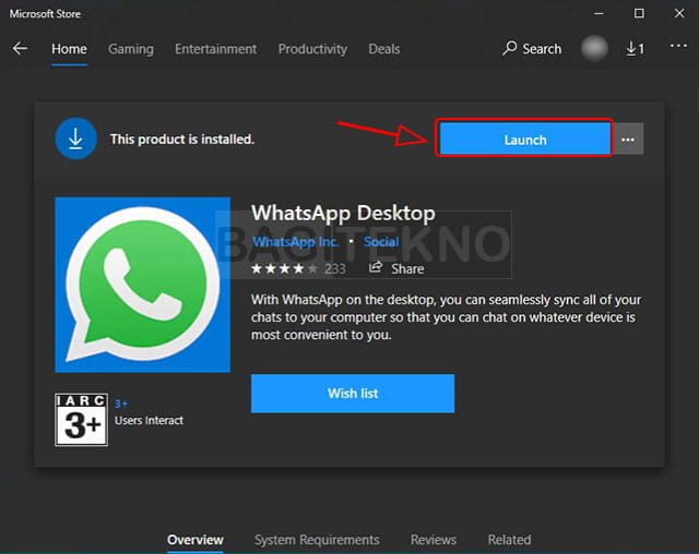 cara install whatsapp di windows 7
