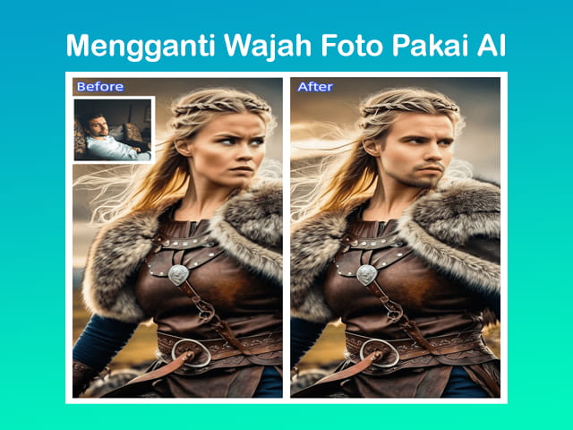 cara mengganti wajah pada foto menggunakan alat AI